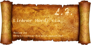 Linkner Horácia névjegykártya